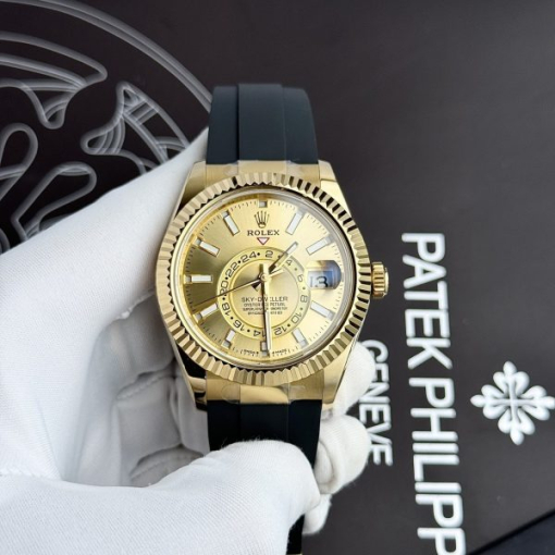 Custom Rolex Sky Dweller 326238 Yellow Dial - Swiss 35