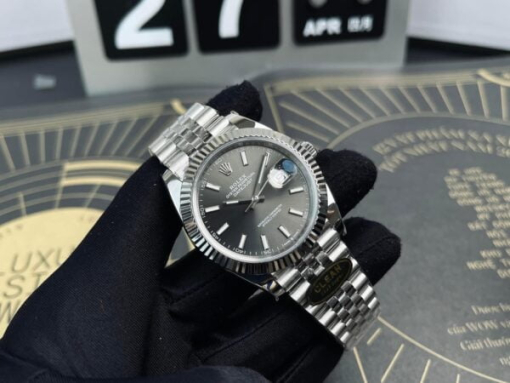 Custom Rolex DateJust Grey - Swiss 79 - Image 2