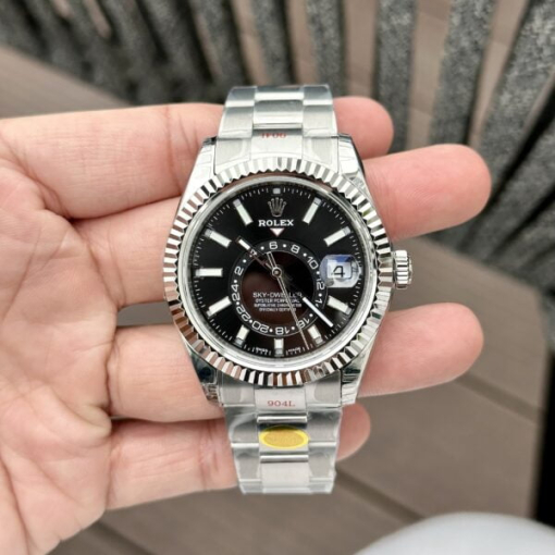 Custom Rolex Sky Dweller 326934 Black Dial - Swiss 33