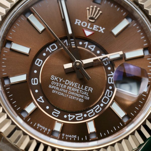 Custom Rolex Sky Dweller 336935 Chocolate Dial - Swiss 22 - Image 3