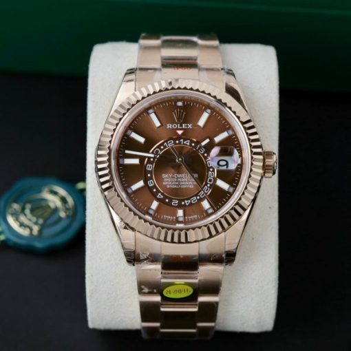 Custom Rolex Sky Dweller 336935 Chocolate Dial - Swiss 22