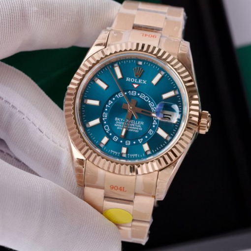 Custom Rolex Sky Dweller 336935 Turquoise Dial - Swiss 27