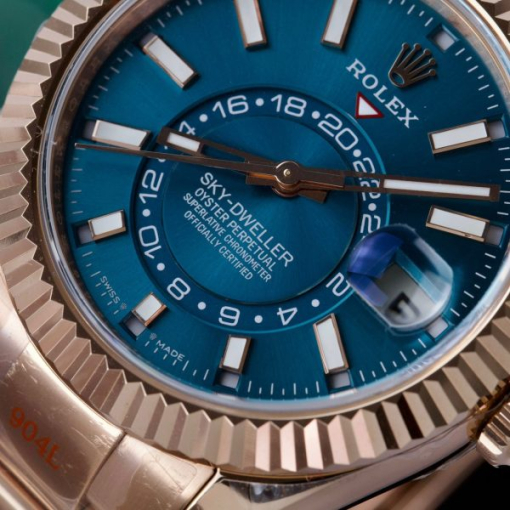 Custom Rolex Sky Dweller 336935 Turquoise Dial - Swiss 27 - Image 3