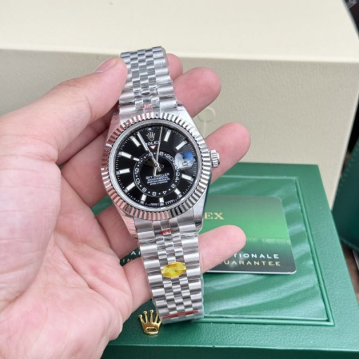 Custom Rolex Sky Dweller 326934 Black Dial - Swiss 26