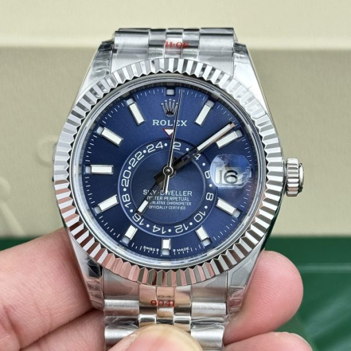 Custom Rolex Sky Dweller 326934 Blue Dial - Swiss 24