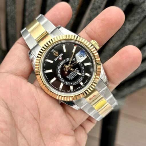 Custom Rolex Sky Dweller 326933 Demi Gold - Swiss 39 - Image 5