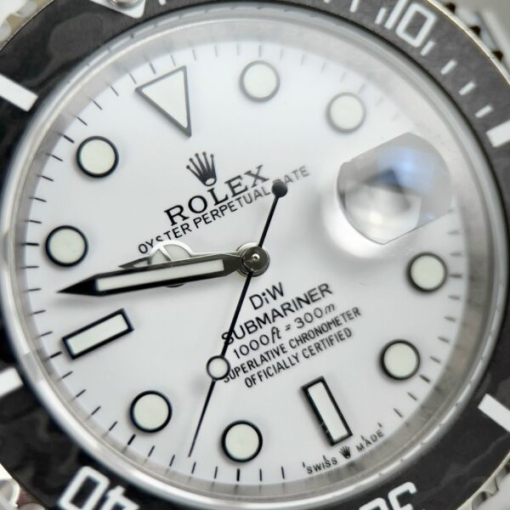 Custom Rolex Submariner White - Swiss 12 - Image 3