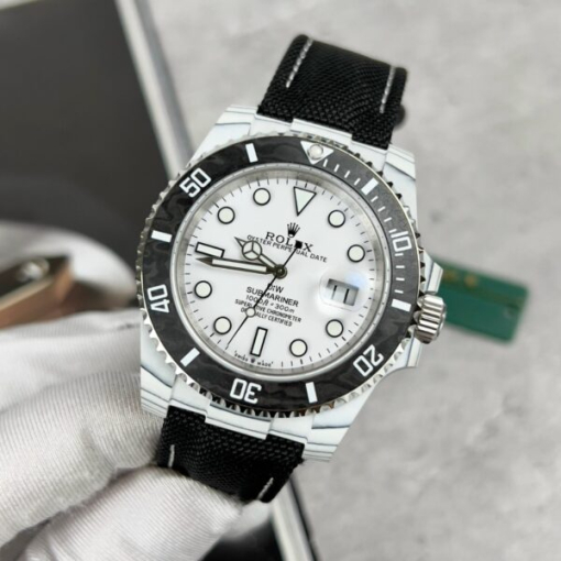 Custom Rolex Submariner White - Swiss 12