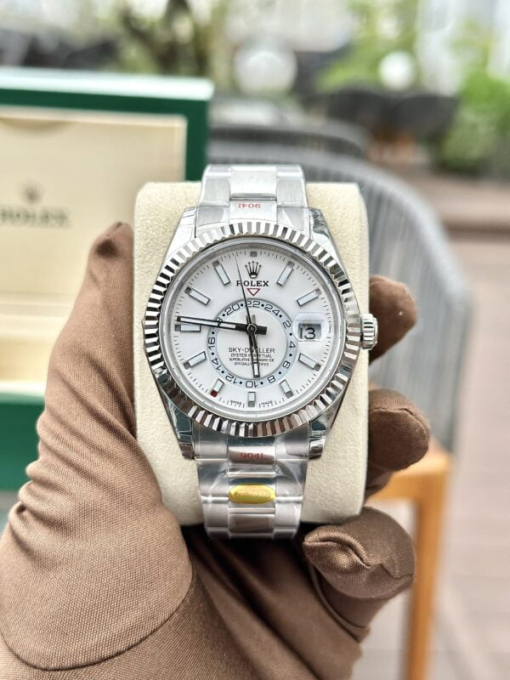 Custom Rolex Sky Dweller 326934 White Dial - Swiss 33