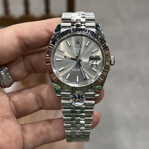 Custom Rolex DateJust Grey Dial - Swiss 71