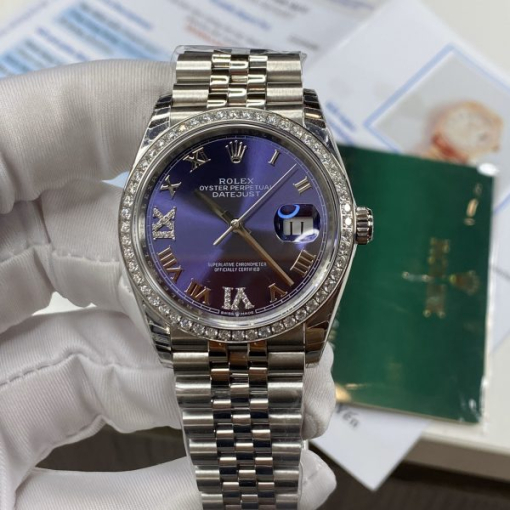 Custom Rolex DateJust Moissanite Diamond - Swiss 80 - Image 3