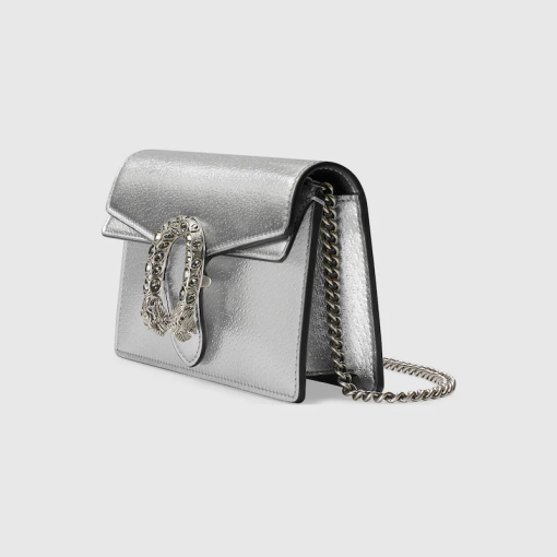 Custom Gucci Dionysus Super Mini Bag in Silver - Image 2