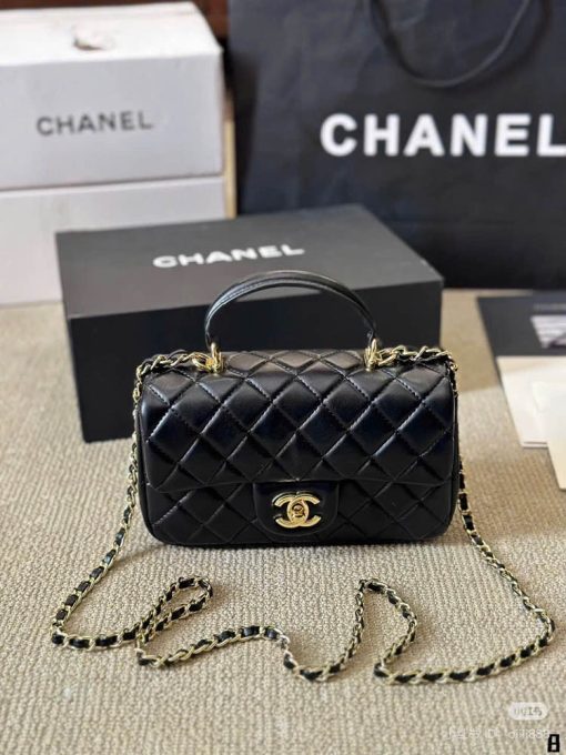 Custom Chanel Top Handle Flap Bag - Image 12