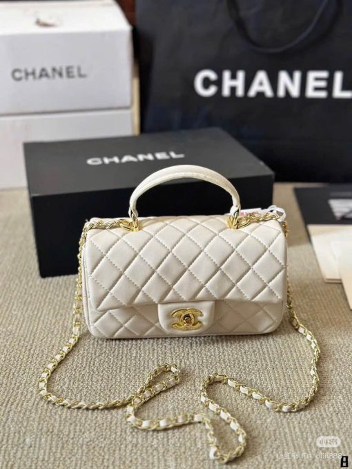 Custom Chanel Top Handle Flap Bag - Image 5