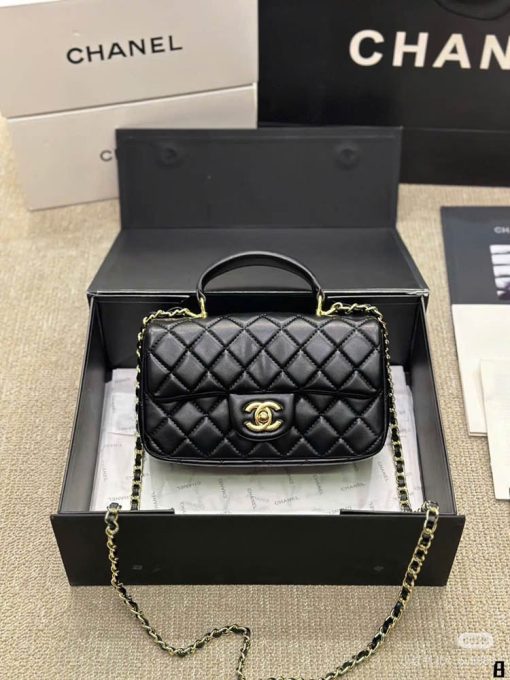 Custom Chanel Top Handle Flap Bag - Image 4