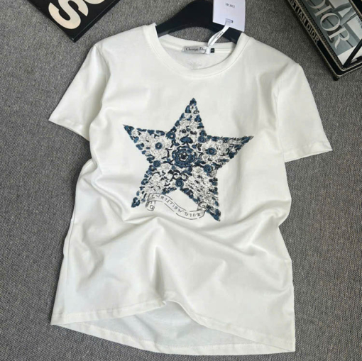 Custom Dior Star Short Sleeved T-Shirt