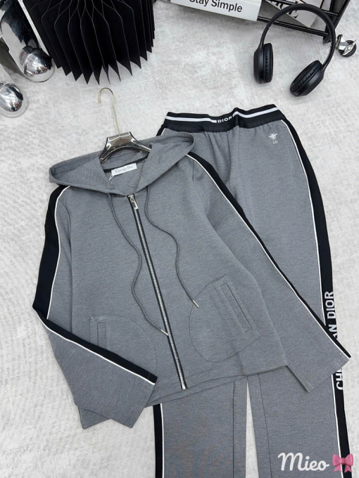 Custom Dior Zip Up Hoodie Set - Image 5