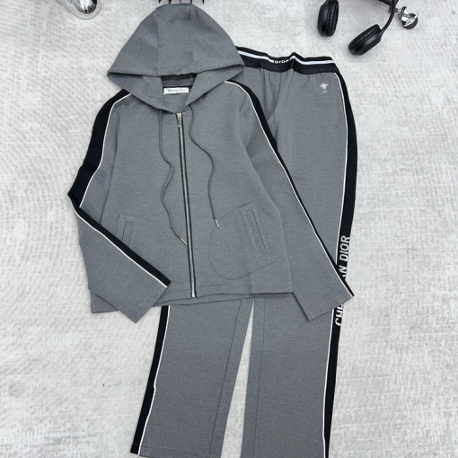 Custom Dior Zip Up Hoodie Set