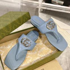 Custom Gucci Marmont GG Padded Chevron Matelasse Sandals