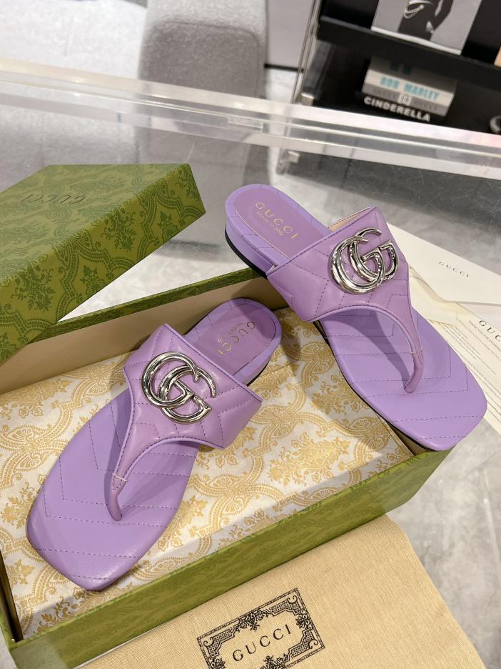 Custom Gucci Marmont GG Padded Chevron Matelasse Sandals