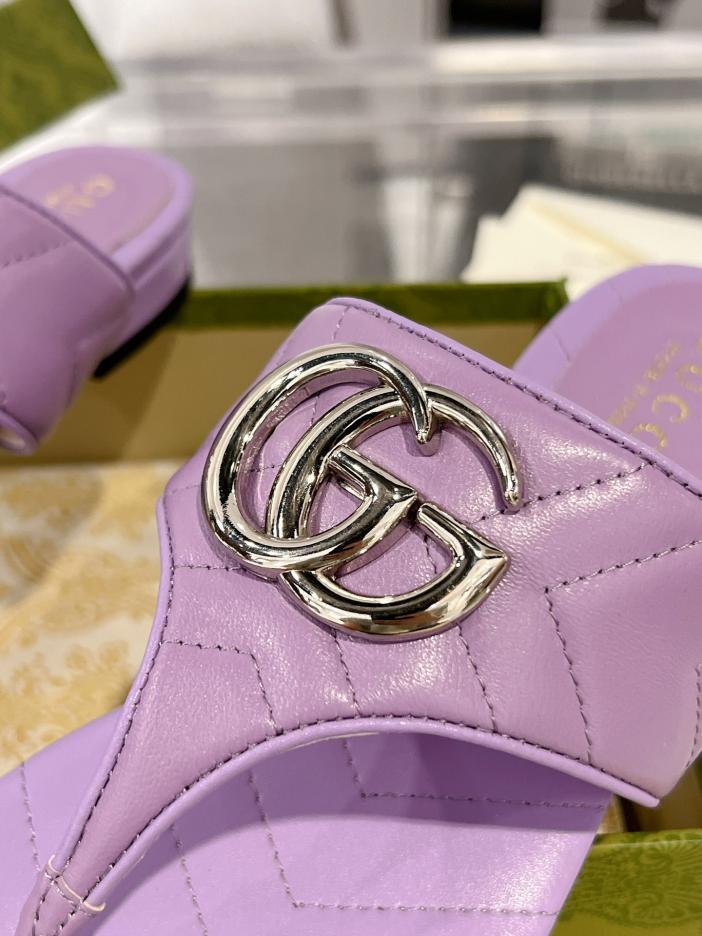 Custom Gucci Marmont GG Padded Chevron Matelasse Sandals - Image 5