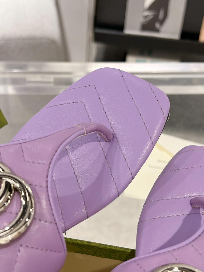 Custom Gucci Marmont GG Padded Chevron Matelasse Sandals - Image 4