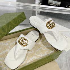 Custom Gucci Marmont GG Padded Chevron Matelasse Sandals