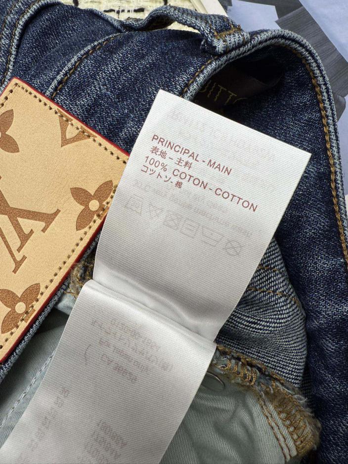 Custom Louis Vuitton Embellished Denim Trousers - Image 9