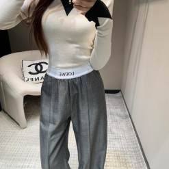 Custom Loewe Minimalist Flowy High-Waisted Pants