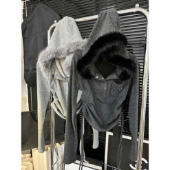 Custom Prada Long Sleeve Hoodie - Black