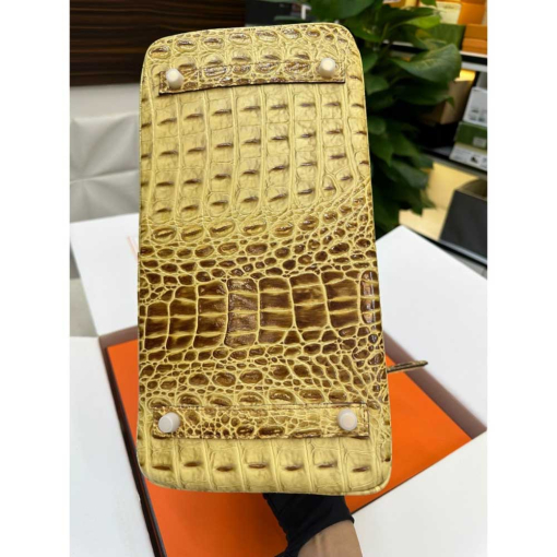 Custom Hermes Birkin Yellow Crocodile-embossed - Image 8