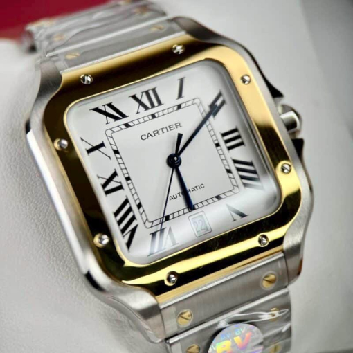 Custom Lady Cartier Santos de Cartier Demi White Dial - Swiss Lady Watch 3 - Image 2