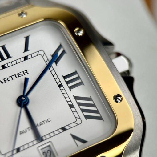 Custom Lady Cartier Santos de Cartier Demi White Dial - Swiss Lady Watch 3 - Image 4