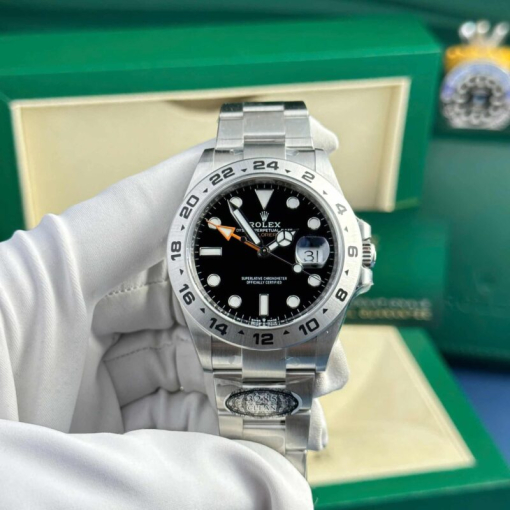 Custom Rolex Explorer II 226570 Black Dial - Swiss 197