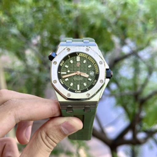 Custom Audemars Piguet 15720ST Green Dial - Swiss AP44