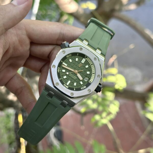 Custom Audemars Piguet 15720ST Green Dial - Swiss AP44 - Image 2