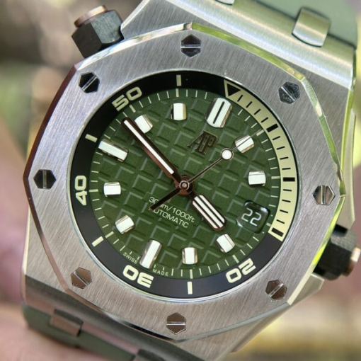 Custom Audemars Piguet 15720ST Green Dial - Swiss AP44 - Image 3