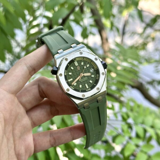 Custom Audemars Piguet 15720ST Green Dial - Swiss AP44 - Image 8