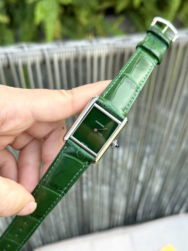 Custom Cartier Tank Solo Green - Swiss Cartier56 - Image 2