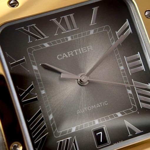 Custom Cartier Santos CRW2SA0030 Demi Grey Gold - Swiss Cartier6 - Image 2