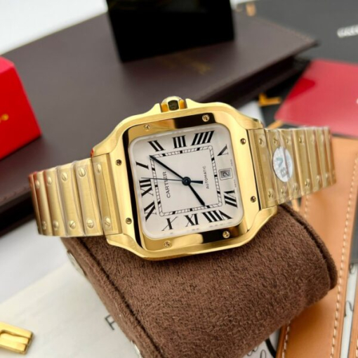 Custom Cartier Santos De Cartier WGSA0009 Gold - Swiss Cartier14