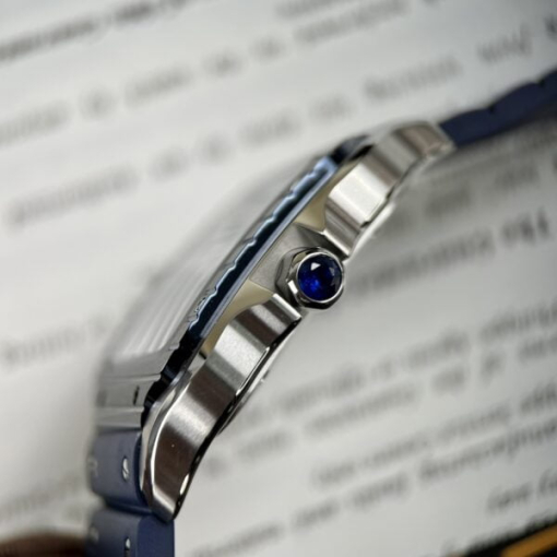 Custom Cartier Santos WSSA0048 Blue- Swiss Cartier20 - Image 9