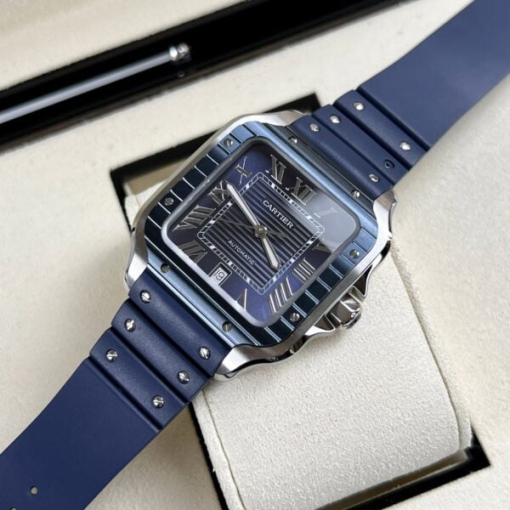 Custom Cartier Santos WSSA0048 Blue- Swiss Cartier20 - Image 10