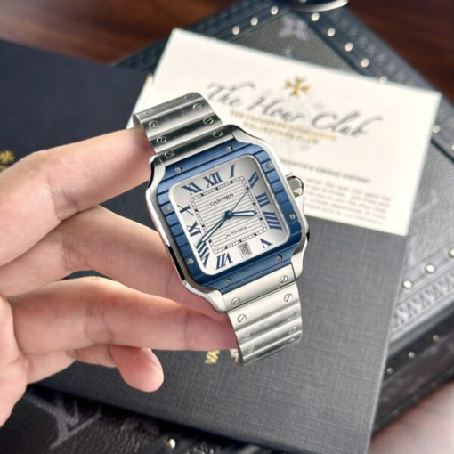 Custom Cartier Santos WSSA0048 Blue - Swiss Cartier16 - Image 2