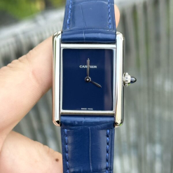 Custom Cartier Tank Solo Blue - Swiss Cartier55