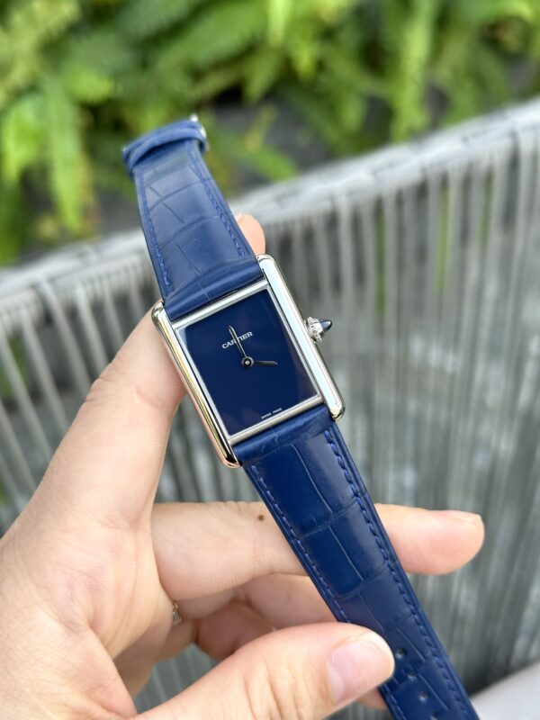Custom Cartier Tank Solo Blue - Swiss Cartier55 - Image 3