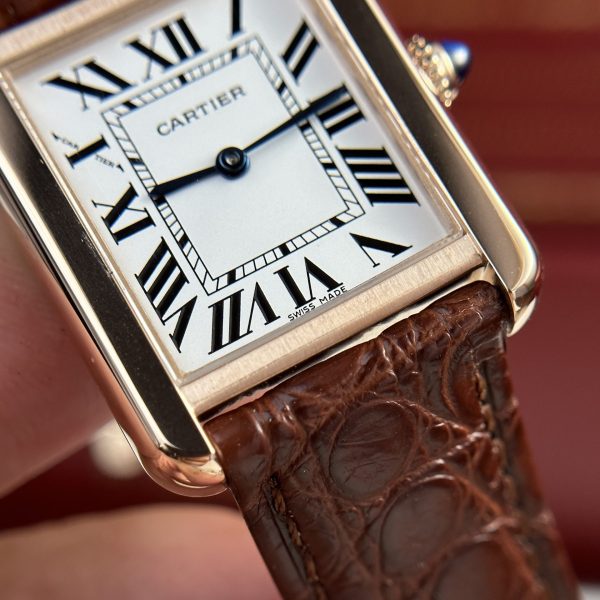 Custom Cartier Tank Solo Brown - Swiss Cartier52 - Image 2