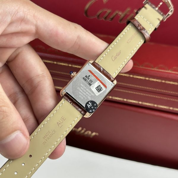 Custom Cartier Tank Solo Brown - Swiss Cartier52 - Image 5