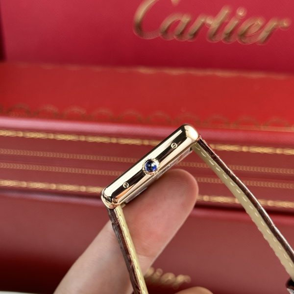 Custom Cartier Tank Solo Brown - Swiss Cartier52 - Image 8