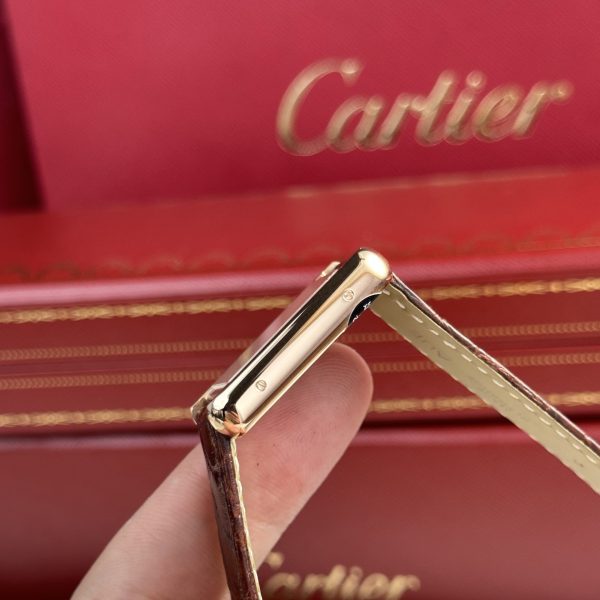 Custom Cartier Tank Solo Brown - Swiss Cartier52 - Image 9